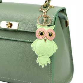Florence BRE-9 OWL zöld női bőr kulcstartó 9 x 6 x 2 cm