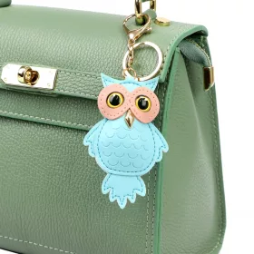Florence BRE-9 OWL kék női bőr kulcstartó 9 x 6 x 2 cm