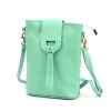 Luka 26-101 türkizzöld női bőr telefontartó, oldaltáska 16 x 21 x 6.5 cm