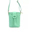 Luka 26-101 türkizzöld női bőr telefontartó, oldaltáska 16 x 21 x 6.5 cm
