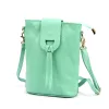 Luka 26-101 türkizzöld női bőr telefontartó, oldaltáska 16 x 21 x 6.5 cm