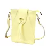 Luka 26-101 halvány sárga női bőr telefontartó, oldaltáska 16 x 21 x 6.5 cm