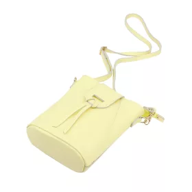   Luka 26-101 halvány sárga női bőr telefontartó, oldaltáska 16 x 21 x 6.5 cm