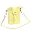 Luka 26-101 halvány sárga női bőr telefontartó, oldaltáska 16 x 21 x 6.5 cm
