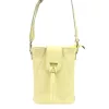 Luka 26-101 halvány sárga női bőr telefontartó, oldaltáska 16 x 21 x 6.5 cm