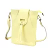 Luka 26-101 halvány sárga női bőr telefontartó, oldaltáska 16 x 21 x 6.5 cm