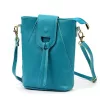 Luka 26-101 türkizkék női bőr telefontartó, oldaltáska 16 x 21 x 6.5 cm