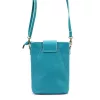 Luka 26-101 türkizkék női bőr telefontartó, oldaltáska 16 x 21 x 6.5 cm