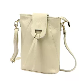   Luka 26-101 bézs női bőr telefontartó, oldaltáska 16 x 21 x 6.5 cm