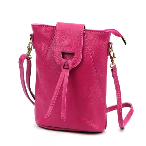 Luka 26-101 magenta női bőr telefontartó, oldaltáska 16 x 21 x 6.5 cm