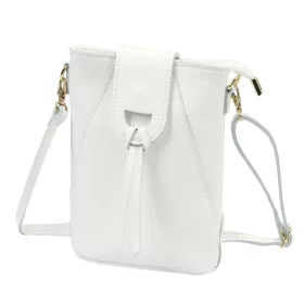   Luka 26-101 fehér női bőr telefontartó, oldaltáska 16 x 21 x 6.5 cm