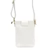 Luka 26-101 fehér női bőr telefontartó, oldaltáska 16 x 21 x 6.5 cm