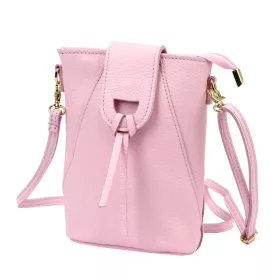   Luka 26-101 rózsaszín női bőr telefontartó, oldaltáska 16 x 21 x 6.5 cm