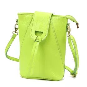   Luka 26-101 lime zöld női bőr telefontartó, oldaltáska 16 x 21 x 6.5 cm