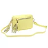 Luka 20-030 halvány sárga női bőr oldaltáska 21 x 15 x 8 cm