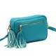 Luka 20-030 türkizkék női bőr oldaltáska 21 x 15 x 8 cm