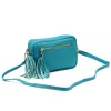 Luka 20-030 türkizkék női bőr oldaltáska 21 x 15 x 8 cm