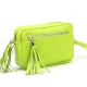 Luka 20-030  neon zöld női bőr oldaltáska 21 x 15 x 8 cm