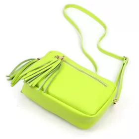 Luka 20-030  neon zöld női bőr oldaltáska 21 x 15 x 8 cm