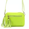 Luka 20-030  neon zöld női bőr oldaltáska 21 x 15 x 8 cm