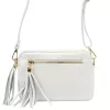 Luka 20-030 fehér női bőr oldaltáska 21 x 15 x 8 cm