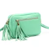 Luka 20-030 türkizzöld női bőr oldaltáska 21 x 15 x 8 cm