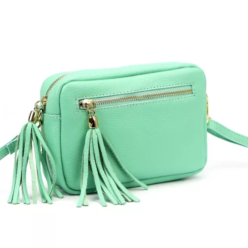 Luka 20-030 türkizzöld női bőr oldaltáska 21 x 15 x 8 cm