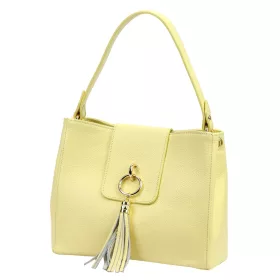   Luka 26-113 halvány sárga női bőr válltáska 30 x 24 x 13 cm