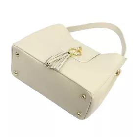 Luka 26-113 bézs női bőr válltáska 30 x 24 x 13 cm