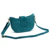 Luka 26-102 türkizkék velúr bőr női oldaltáska 26 x 16 x 7 cm