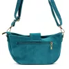 Luka 26-102 türkizkék velúr bőr női oldaltáska 26 x 16 x 7 cm