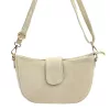 Luka 26-102 bézs velúr bőr női oldaltáska 26 x 16 x 7 cm