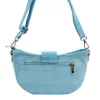 Luka 26-102 kék velúr bőr női oldaltáska 26 x 16 x 7 cm