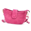 Luka 26-102 rózsaszín velúr bőr női oldaltáska 26 x 16 x 7 cm