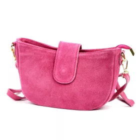   Luka 26-102 rózsaszín velúr bőr női oldaltáska 26 x 16 x 7 cm