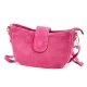 Luka 26-102 rózsaszín velúr bőr női oldaltáska 26 x 16 x 7 cm