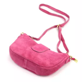   Luka 26-102 rózsaszín velúr bőr női oldaltáska 26 x 16 x 7 cm