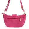 Luka 26-102 rózsaszín velúr bőr női oldaltáska 26 x 16 x 7 cm