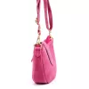 Luka 26-102 rózsaszín velúr bőr női oldaltáska 26 x 16 x 7 cm