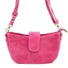 Luka 26-102 rózsaszín velúr bőr női oldaltáska 26 x 16 x 7 cm