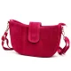 Luka 26-102 magenta velúr bőr női oldaltáska 26 x 16 x 7 cm
