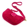 Luka 26-102 magenta velúr bőr női oldaltáska 26 x 16 x 7 cm