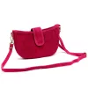 Luka 26-102 magenta velúr bőr női oldaltáska 26 x 16 x 7 cm