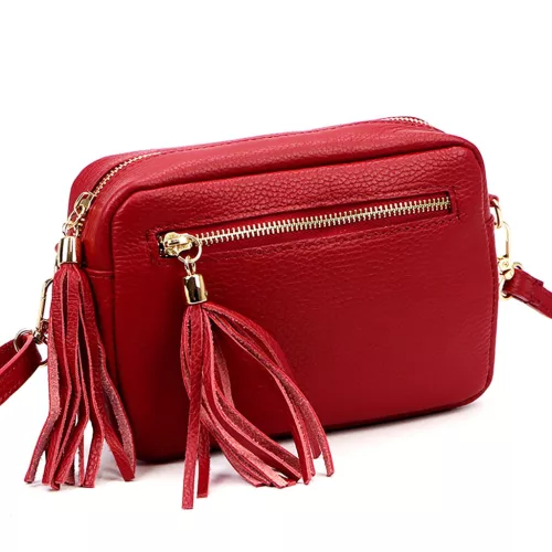 Luka 20-030 DOLLARO GOLD piros női bőr kézitáska 21 x 15 x 8 cm