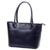Florence 12 sötétkék női bőr válltáska, shopper 40 x 27 x 16 cm