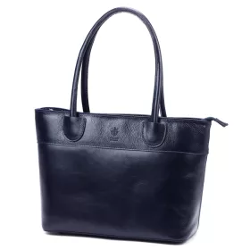   Florence 12 sötétkék női bőr válltáska, shopper 40 x 27 x 16 cm