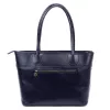 Florence 12 sötétkék női bőr válltáska, shopper 40 x 27 x 16 cm