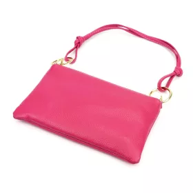   Luka 24-097 magenta női bőr válltáska, oldalpánttal 25 x 16 x 3 cm