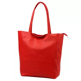   Luka 26-084 D piros női bőr válltáska, shopper 40 x 37 x 13 cm