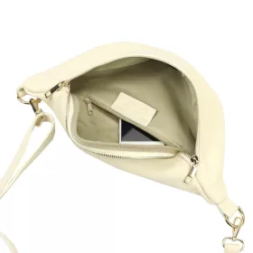   Luka 26-111 bézs női bőr oldaltáska, crossbody 33 x 18 x 12 cm